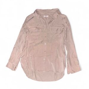 Aritzia Babaton Beige Long Sleeve Button Up Blouse